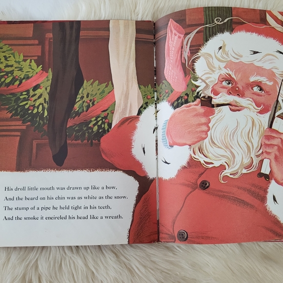 VTG 1960 NIGHT BEFORE CHRISTMAS Whitman Giant Tell a Tale Book Clement C Moore - Picture 12 of 16